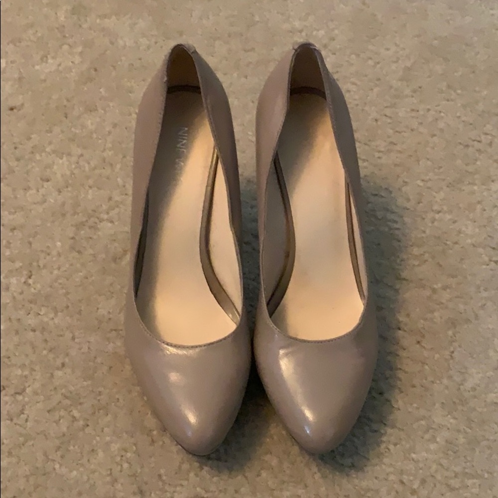 Nine West Nude Platform Heels